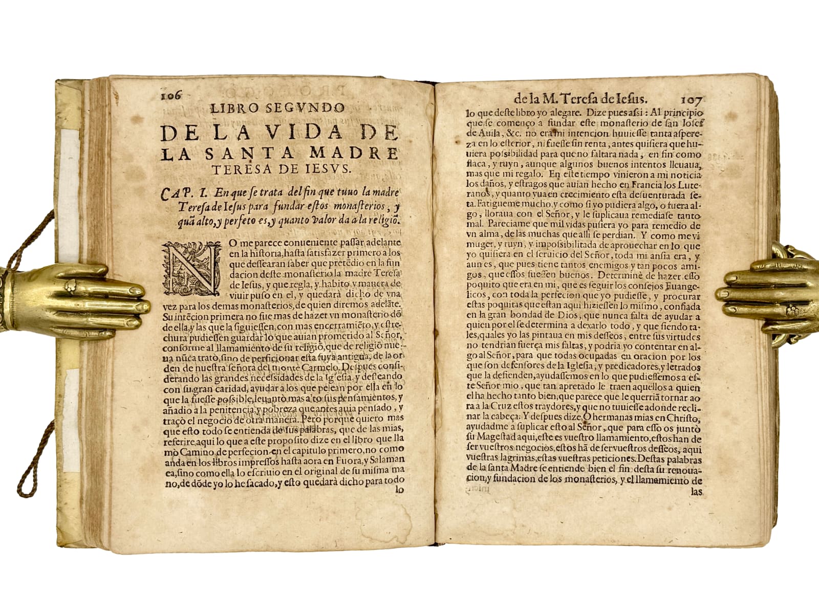 Ribera, Francisco de (1537-1591), La vida de la madre Teresa de Iesus fundadora de las Descalças, y Descalços Carmelitas, 1602 (colophon 1601). Madrid. Imprenta Real. Iuan Flamenco.