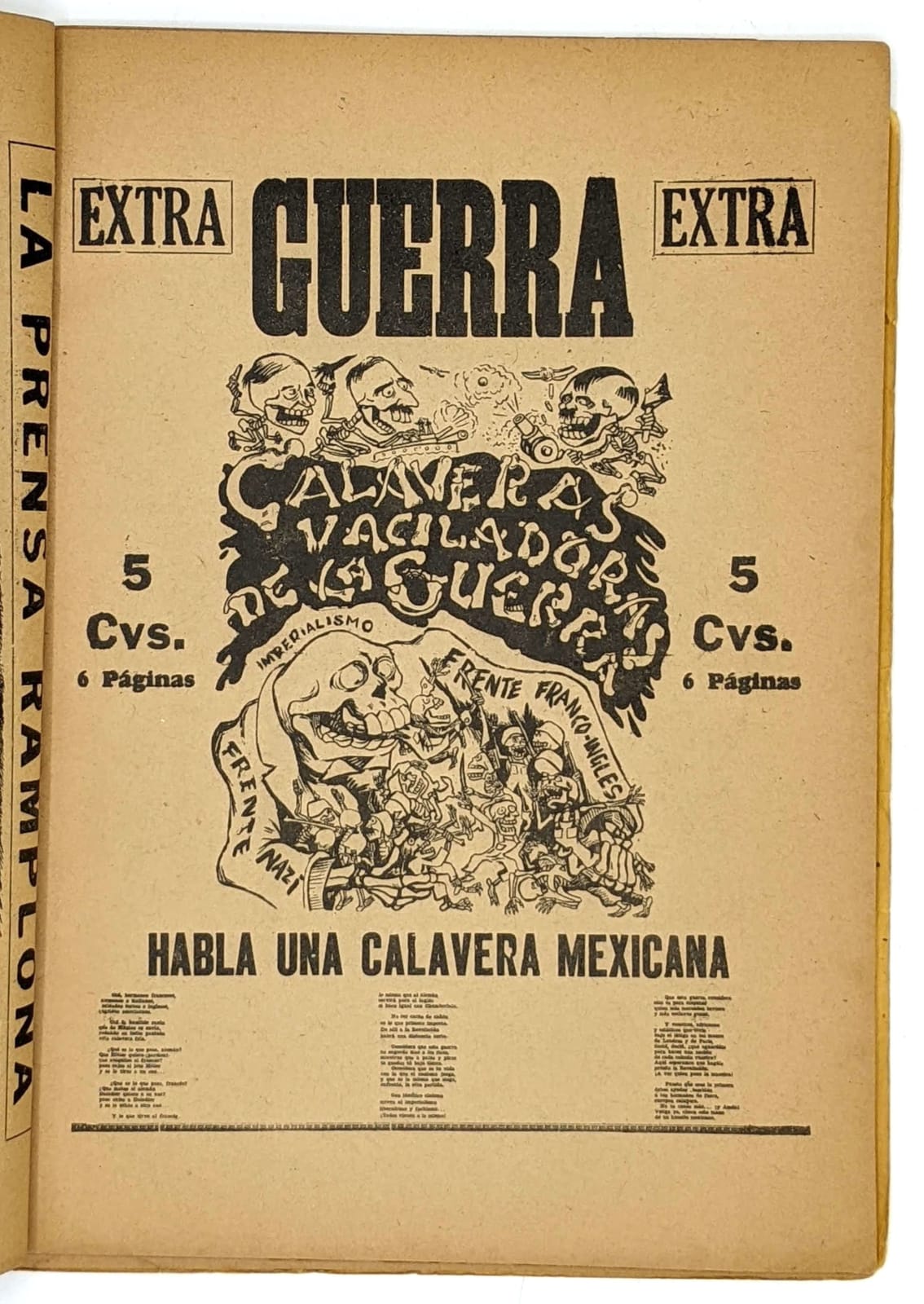 Posada Aguilar, Jose Guadalupe, Calaveras Resurrectas, 16 años de calaveras politicas del Taller de Grafica Popular., 1938. Mexico. Taller de Grafica Popular.