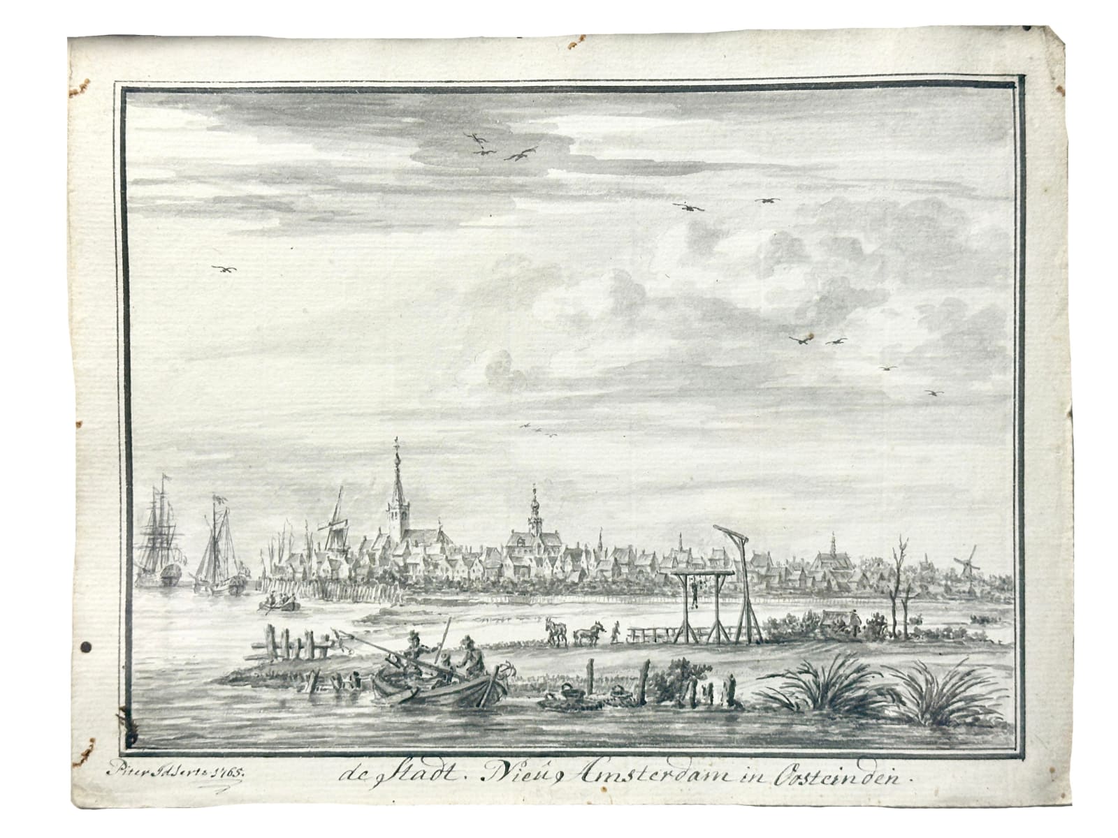 Pieter Idserts[z], de Stadt, Nieû Amsterdam in Oosteinden, [Franeker, the Netherlands,] 1765.