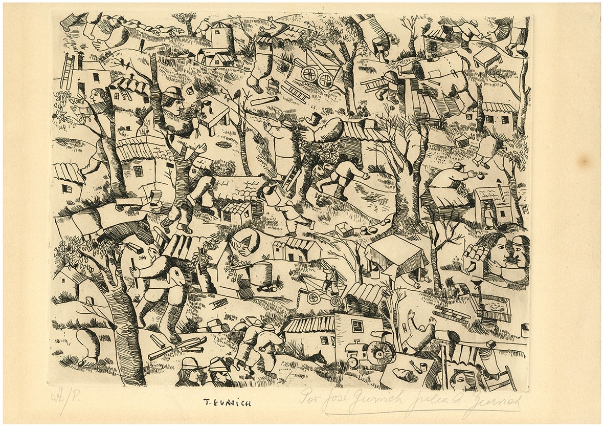 José Gurvich, Composición del kibbutz, c. 1973