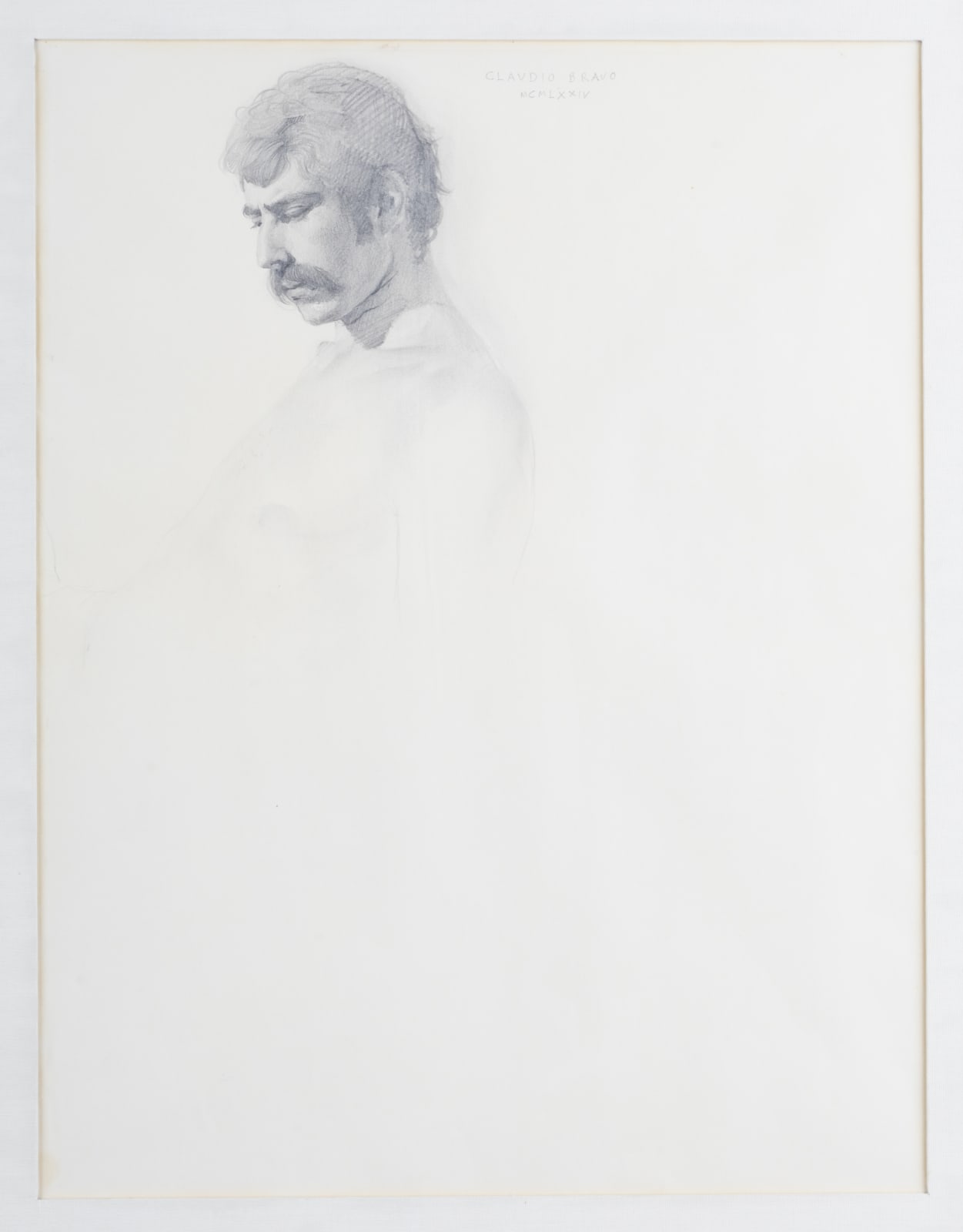Claudio Bravo, Man with Mustache, 1974