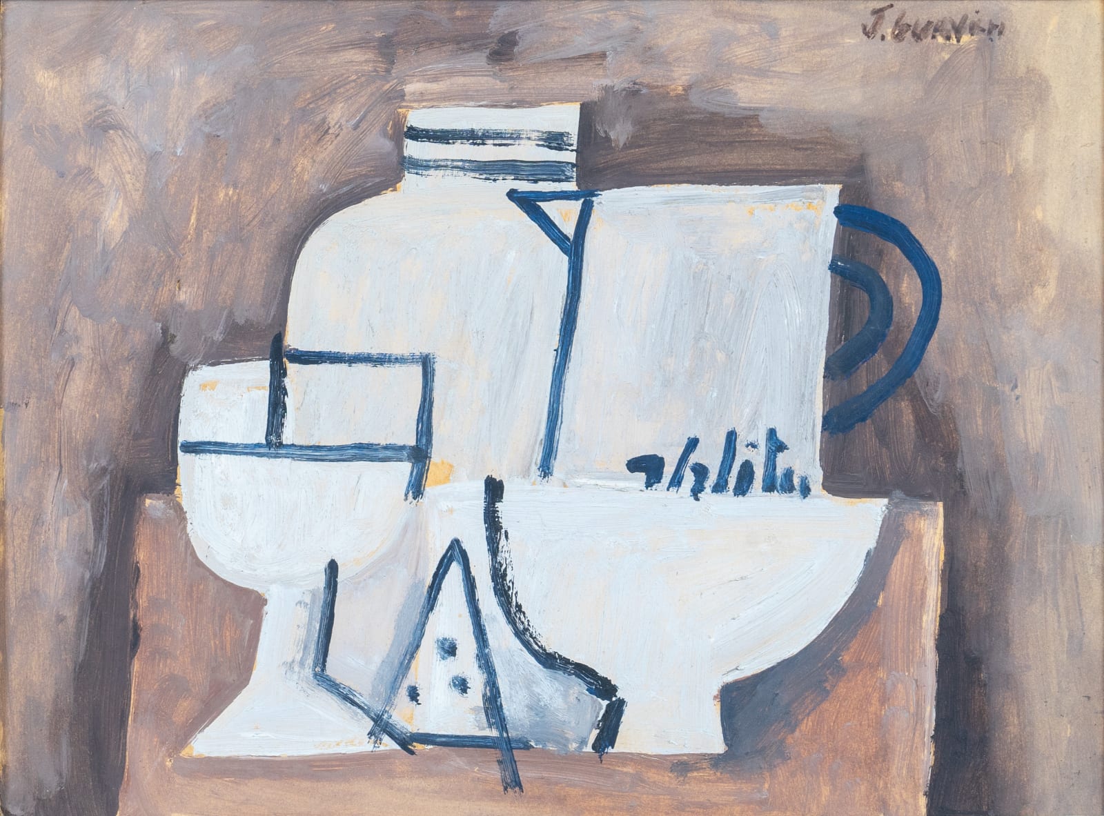 José Gurvich, Naturaleza muerta plano de color y línea, 1959