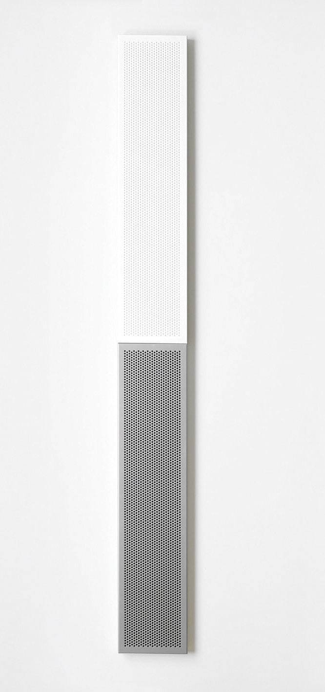 KRISTJÁN GUÐMUNDSSON, White and Black Painting in White and Grey Frame, 2008