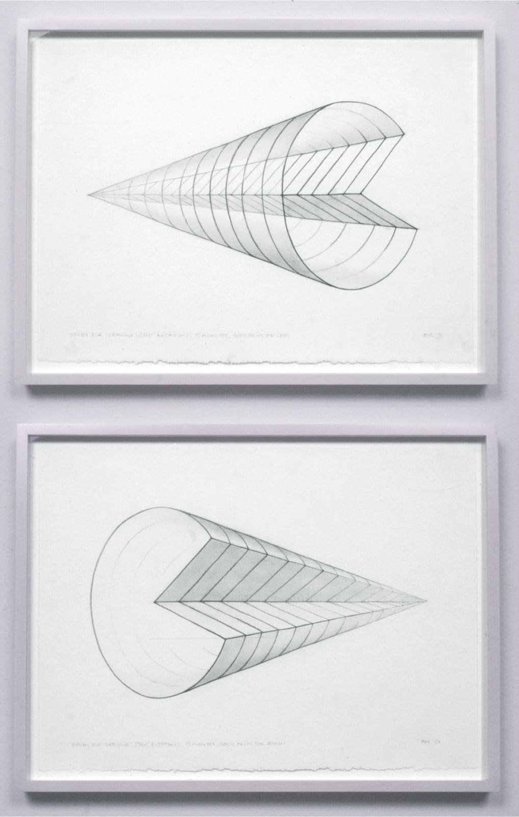 Anthony Mccall, Study for "Leaving" (360º rotation) 15 minutes seen from left and right, 2006