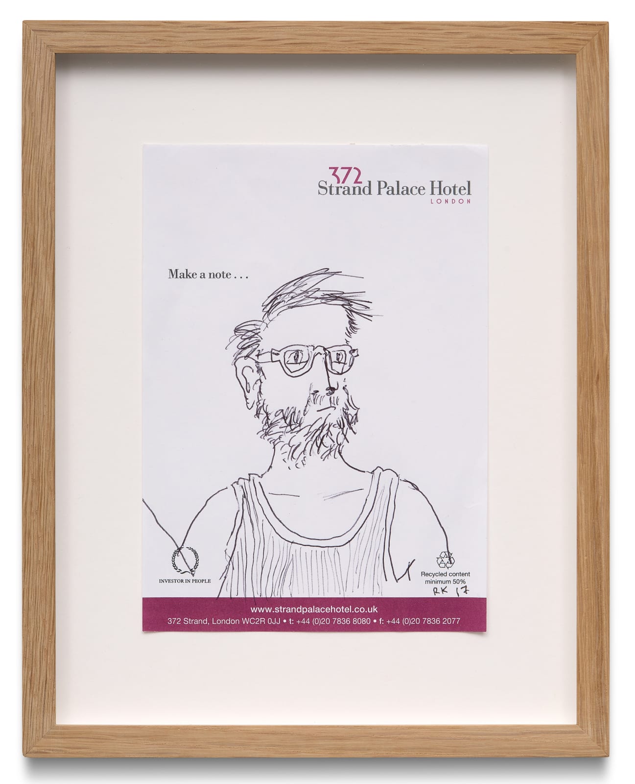 RAGNAR KJARTANSSON, Self Portrait at Strand Palace, 2017