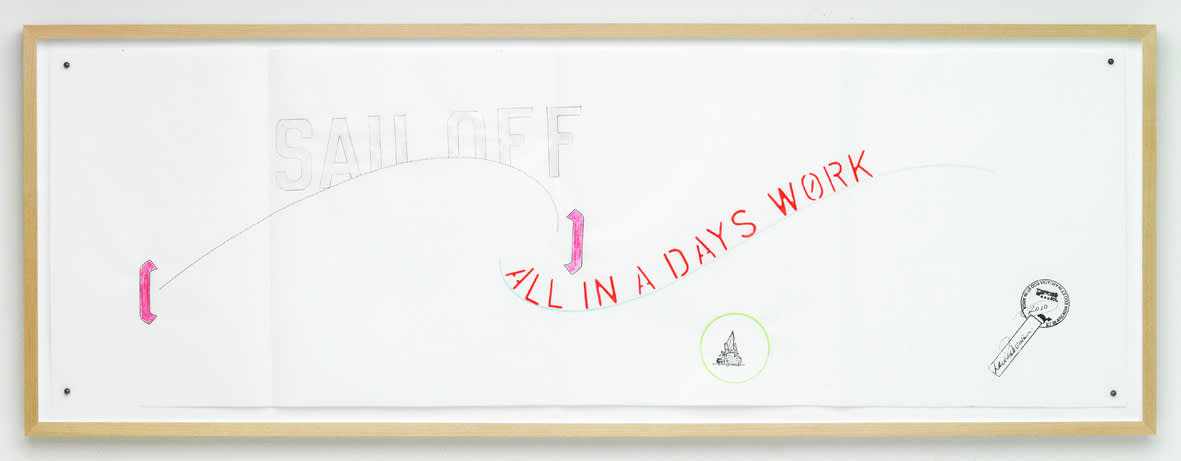 LAWRENCE WEINER, Sail Off - All in a Days Work, 2010