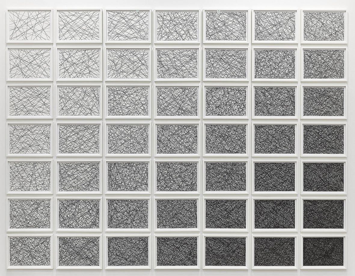 IGNACIO URIARTE, Linealstrichstrukturverlaufmatrix (7x7), 2012