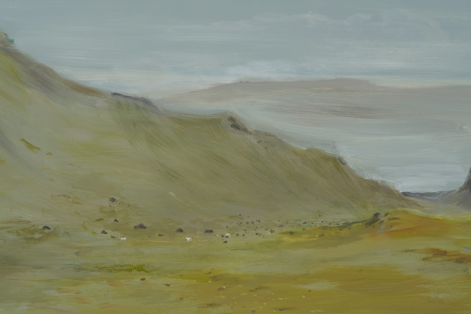 RAGNAR KJARTANSSON, Weekdays in Arcadia (Guðmundur and Mountain King Sigfús looking at sheep grazing by Tjaldgilsháls), 2025