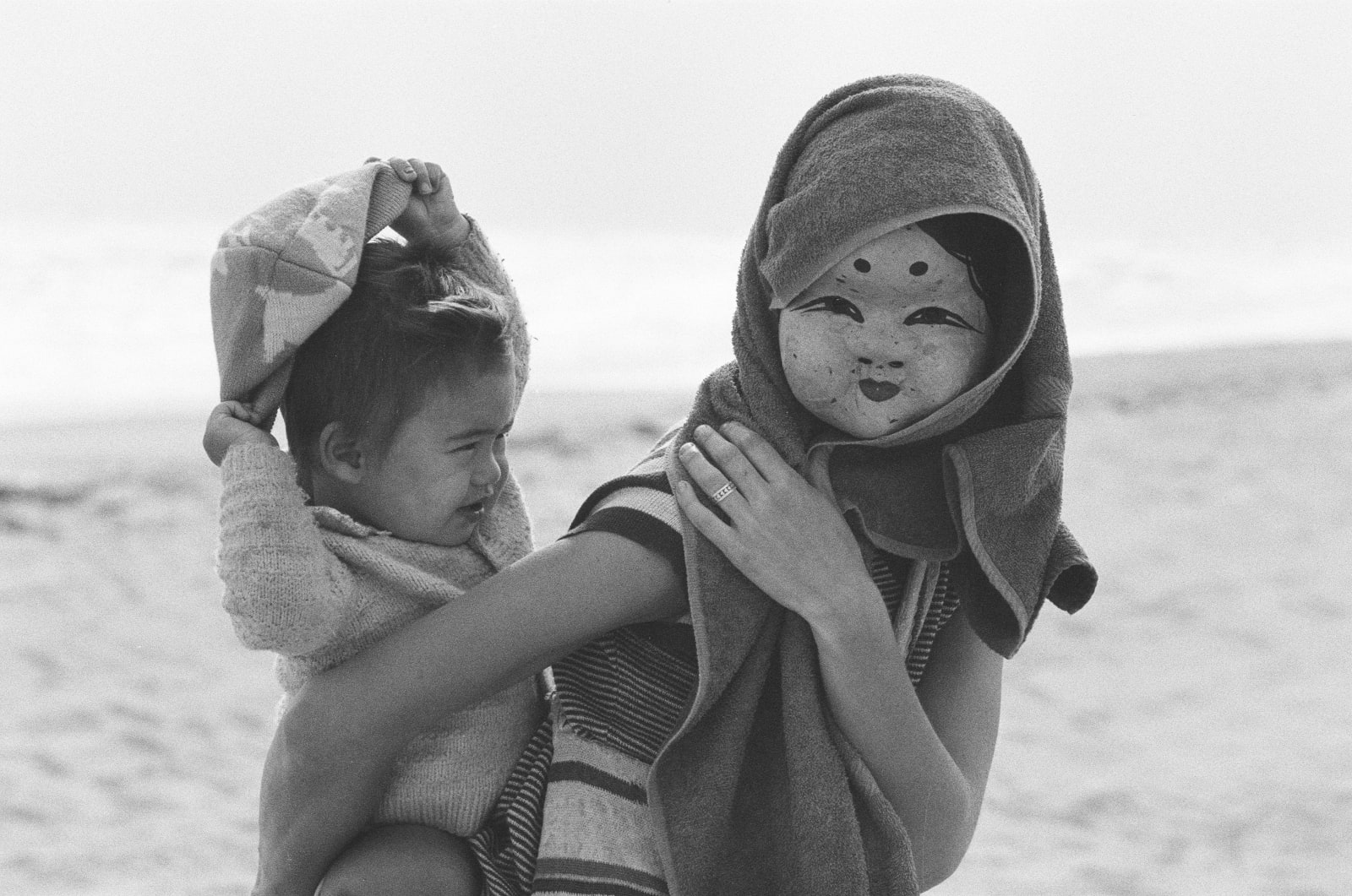 Hideoki, Mary & Mitsu in Montauk, NY, 1973
