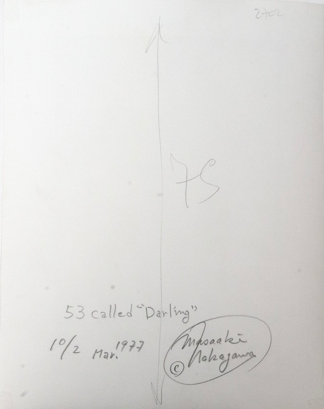 Masaaki Nakagawa, From 53 called "Darling" (2702), 1977