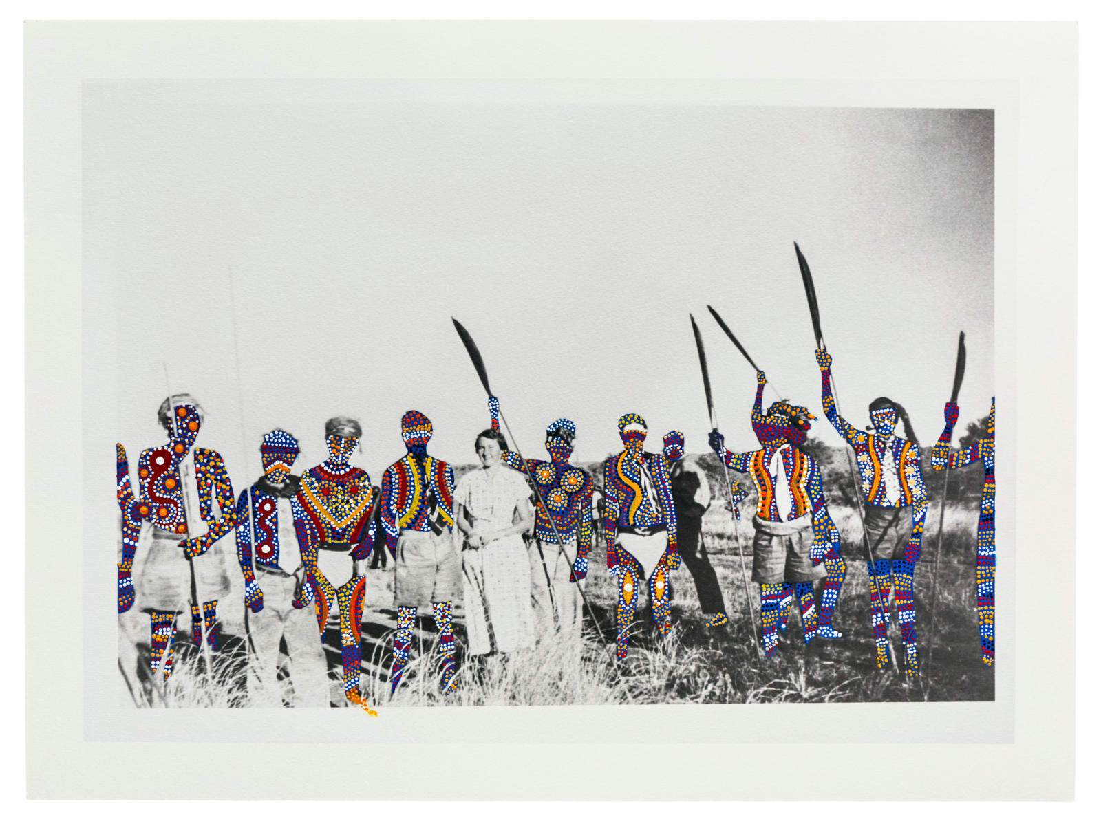 Patrick Waterhouse, Sister Betty Ashworth with a group of Aboriginal men in Yuendumu. Restricted with Daniel Jupurrurla Gordon , 2014-18