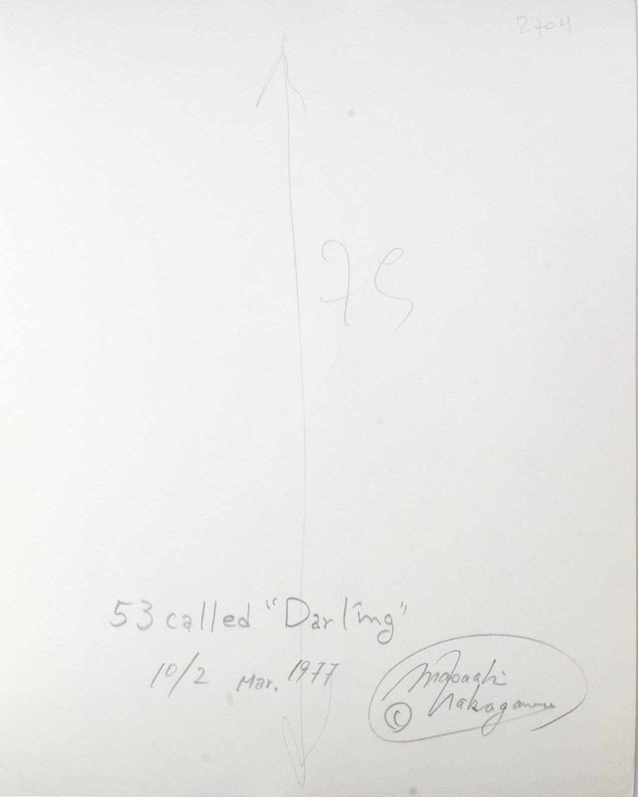 Masaaki Nakagawa, From 53 called "Darling" (2704), 1977