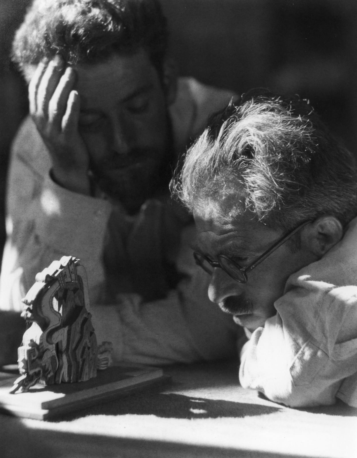Imogen Cunningham, Roi Partridge and John Butler with Chinese Sculpture