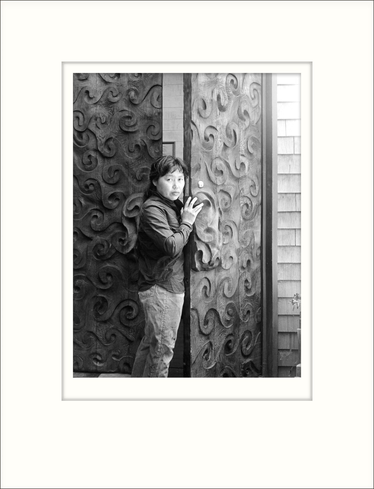 Imogen Cunningham, Ruth Asawa, Sculptor, at Her Door, 1963