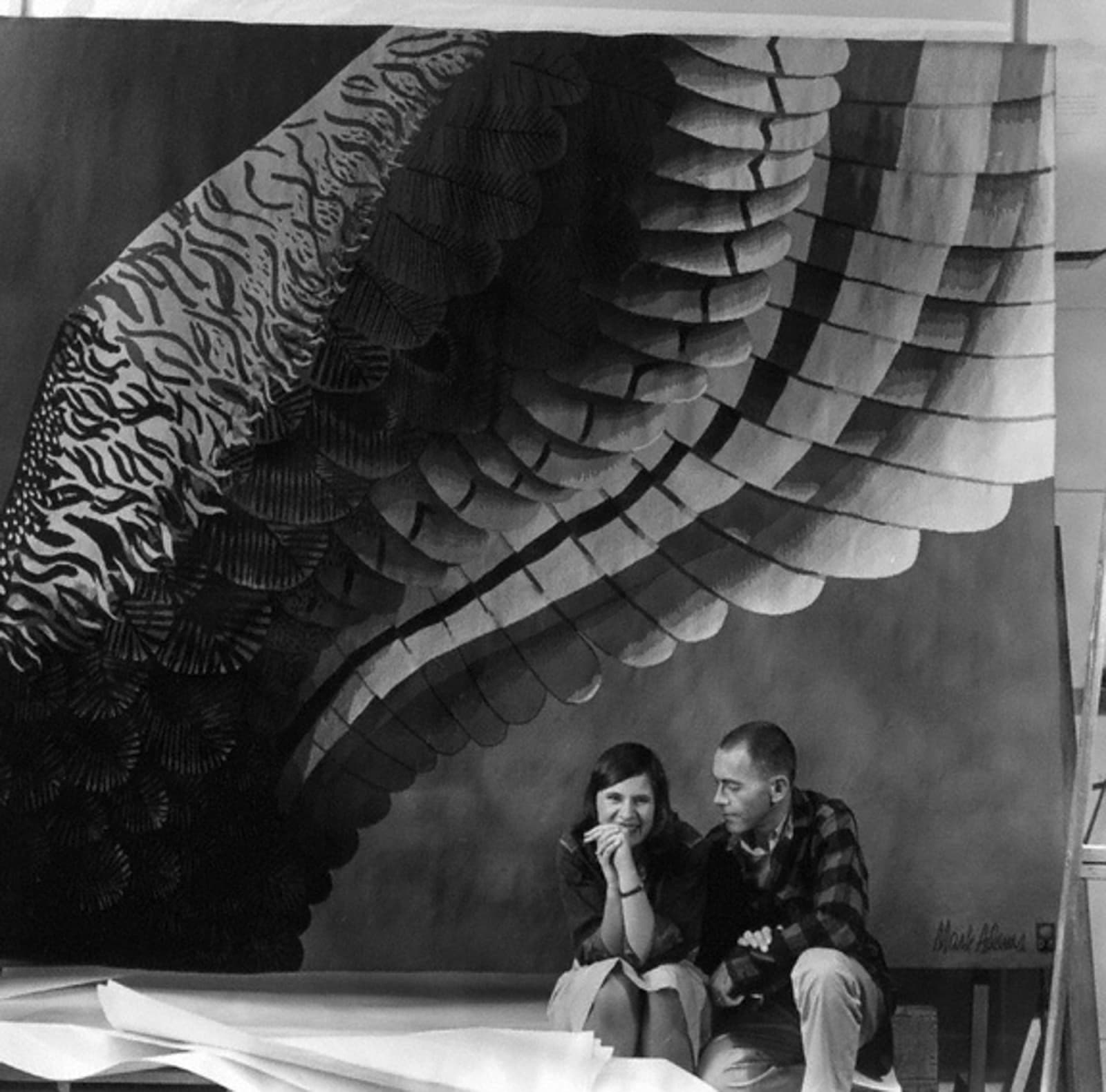 Imogen Cunningham Mark Adams Tapestry Designer and His Wife the Printmaker Beth Van Hoesen 1963 Imogen Cunningham Official Site