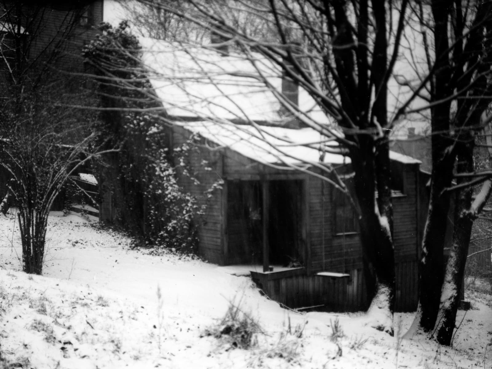 Imogen Cunningham, My Studio in Falling Snow, 1117 Terry Ave, Seattle, 1913