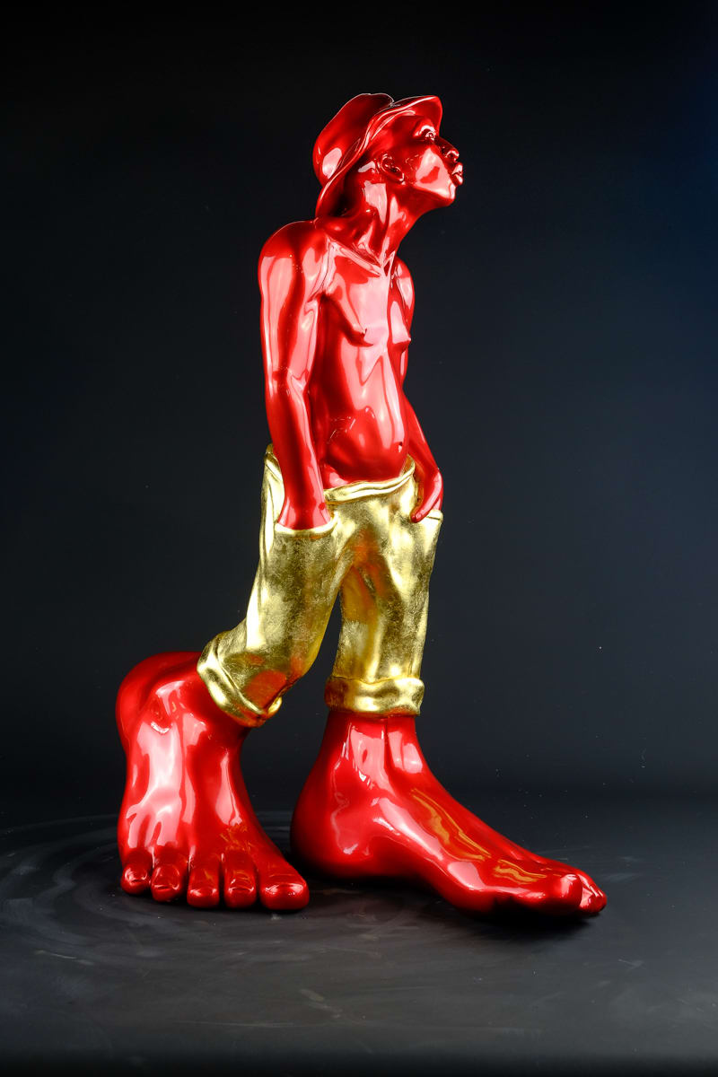 Le Siffleur 85 Resin Red and gold pants, 2020