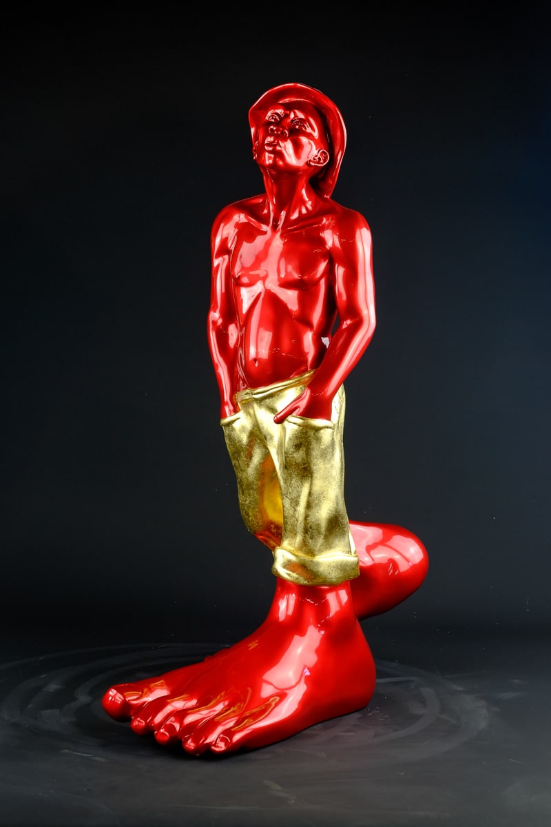Le Siffleur 85 Resin Red and gold pants, 2020