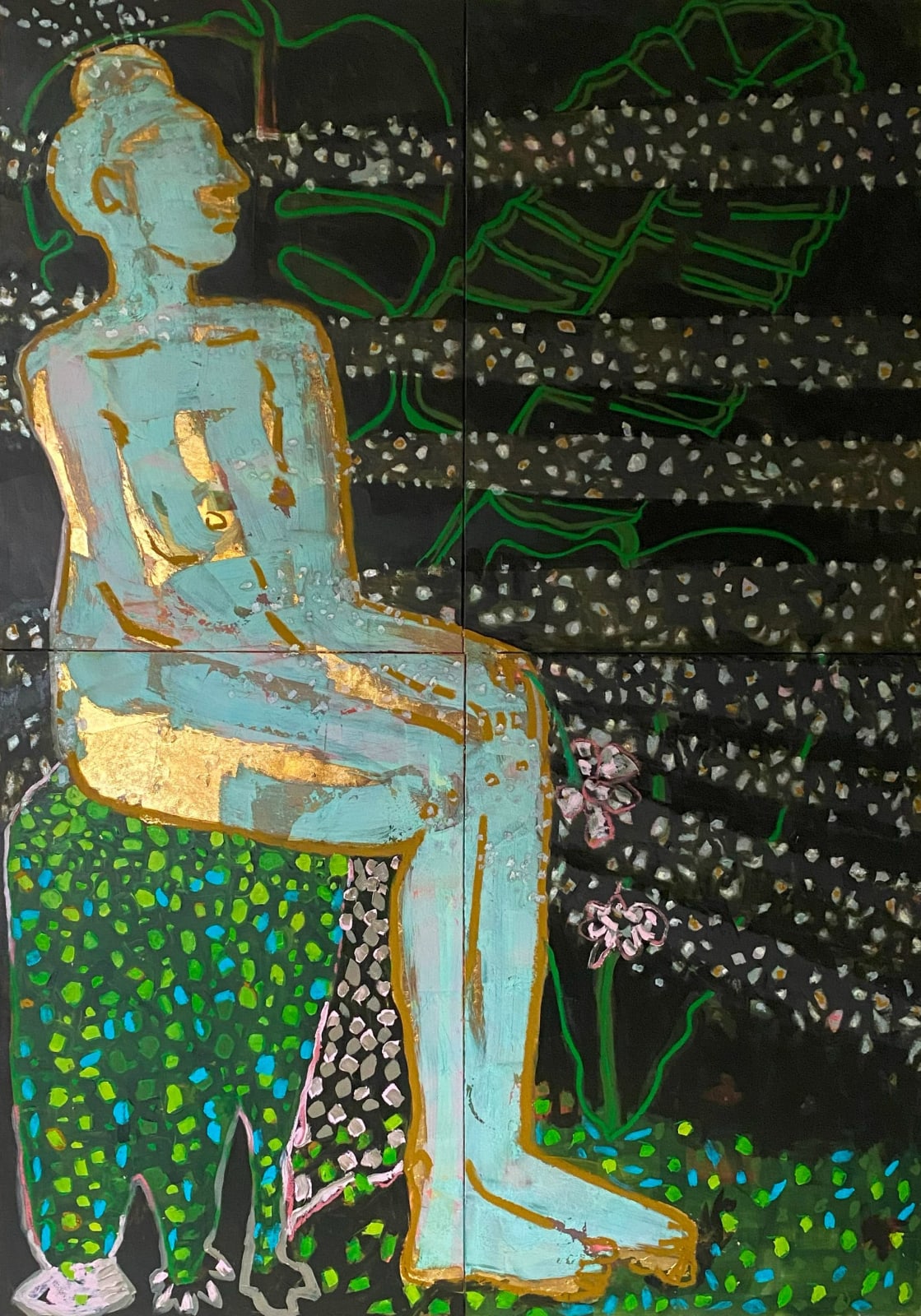 Ann Tracy, Self Portrait in the Midnight Garden, 2023