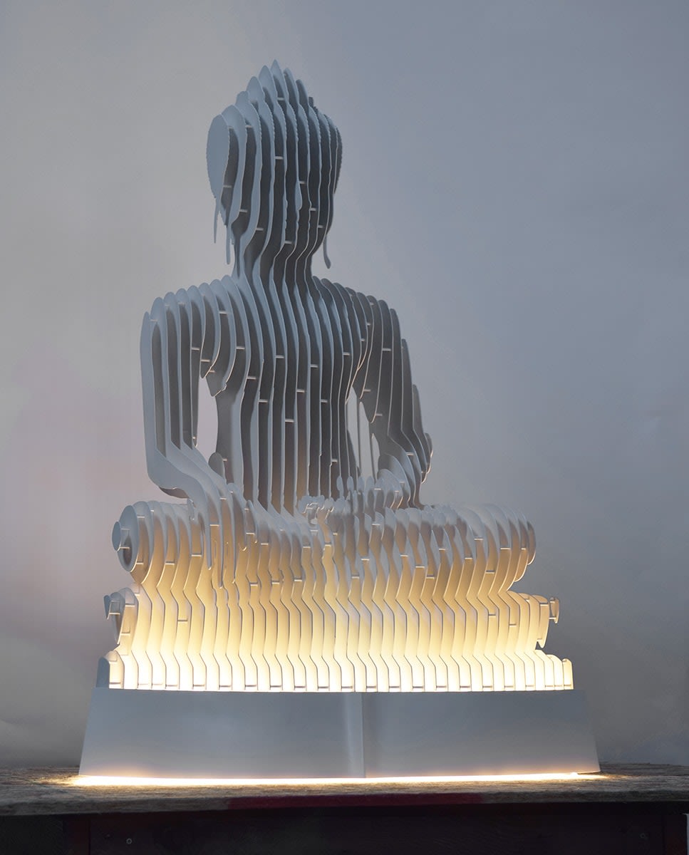 Julian Voss-Andreae, White Buddha, 2022