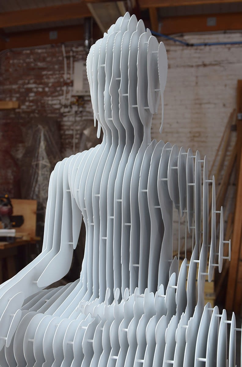 Julian Voss-Andreae, White Buddha, 2022