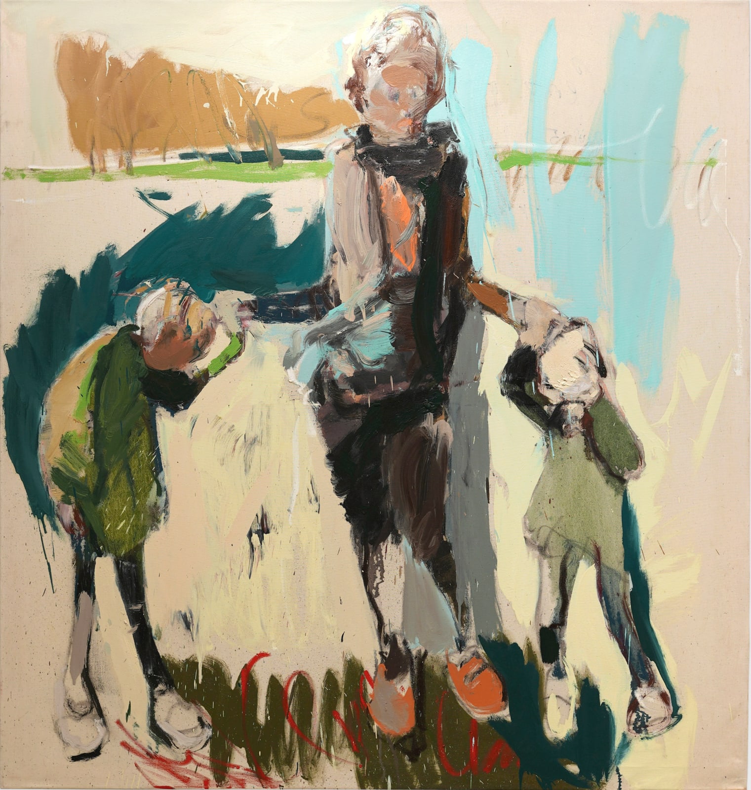 Vladimir Semenskiy, Three in the Luxembourg Gardens, 2021