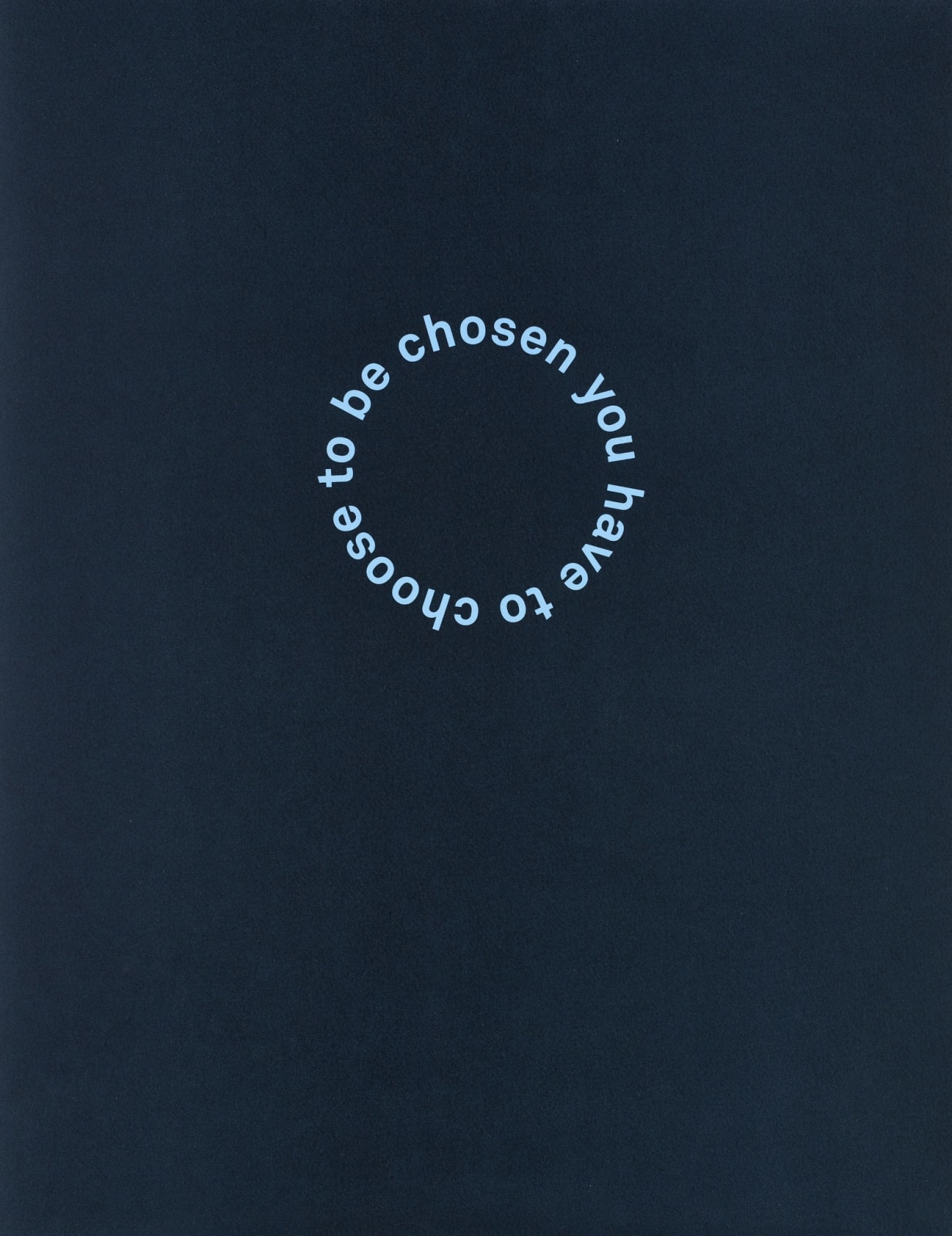 Alec Finlay, circle poem (you have to choose) -, 2011