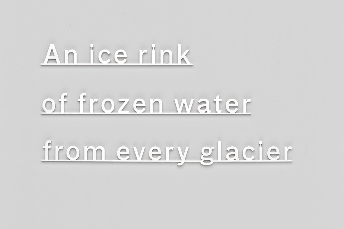 Katie Paterson, IDEAS - (An ice rink - of frozen water - from every glacier), 2014