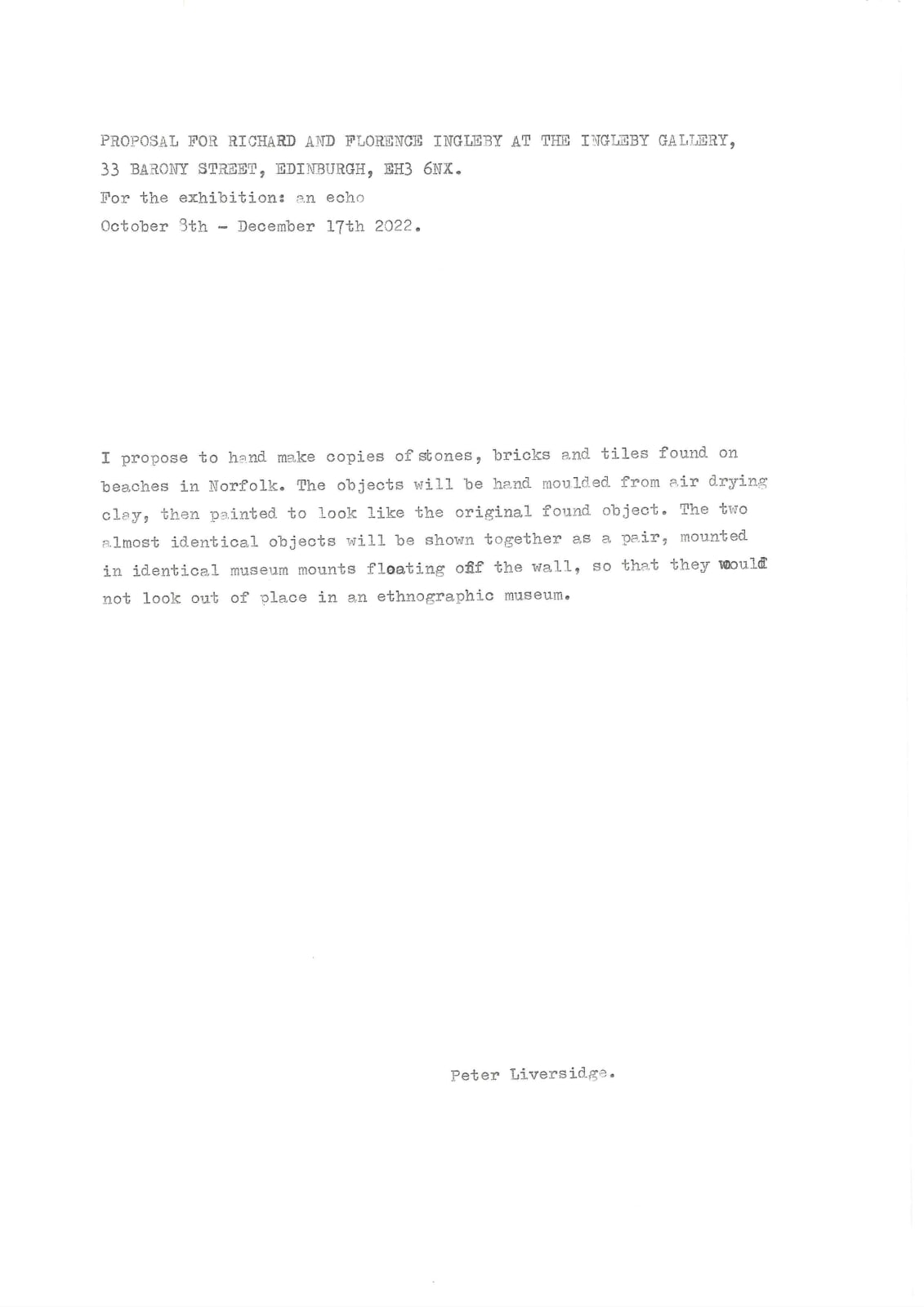 Peter Liversidge, Untitled (tile 4), 2022