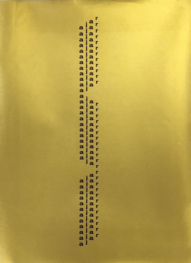 Ian Hamilton Finlay, Ajar, 1967