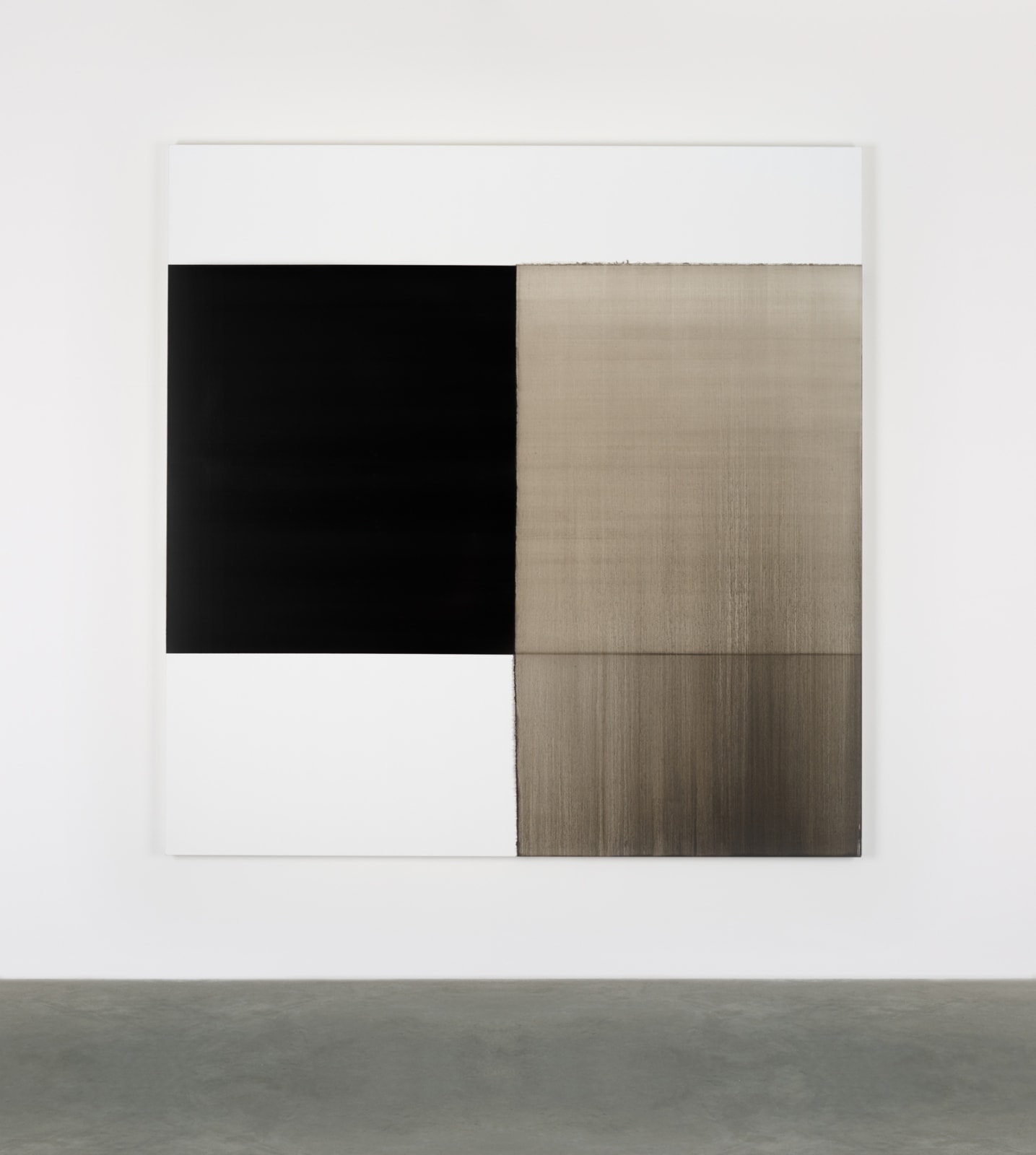 Callum Innes, Exposed Painting Lamp Black / Asphalt, 2017