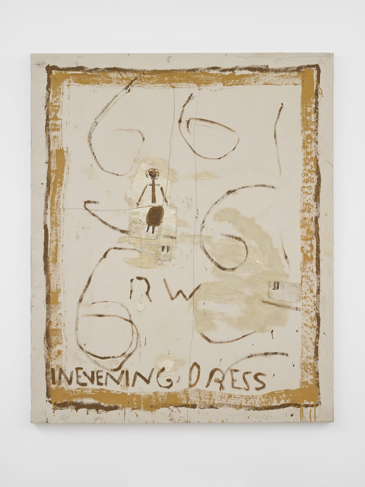 Rose Wylie, Drab Ant Work - RW in evening dress, 2019