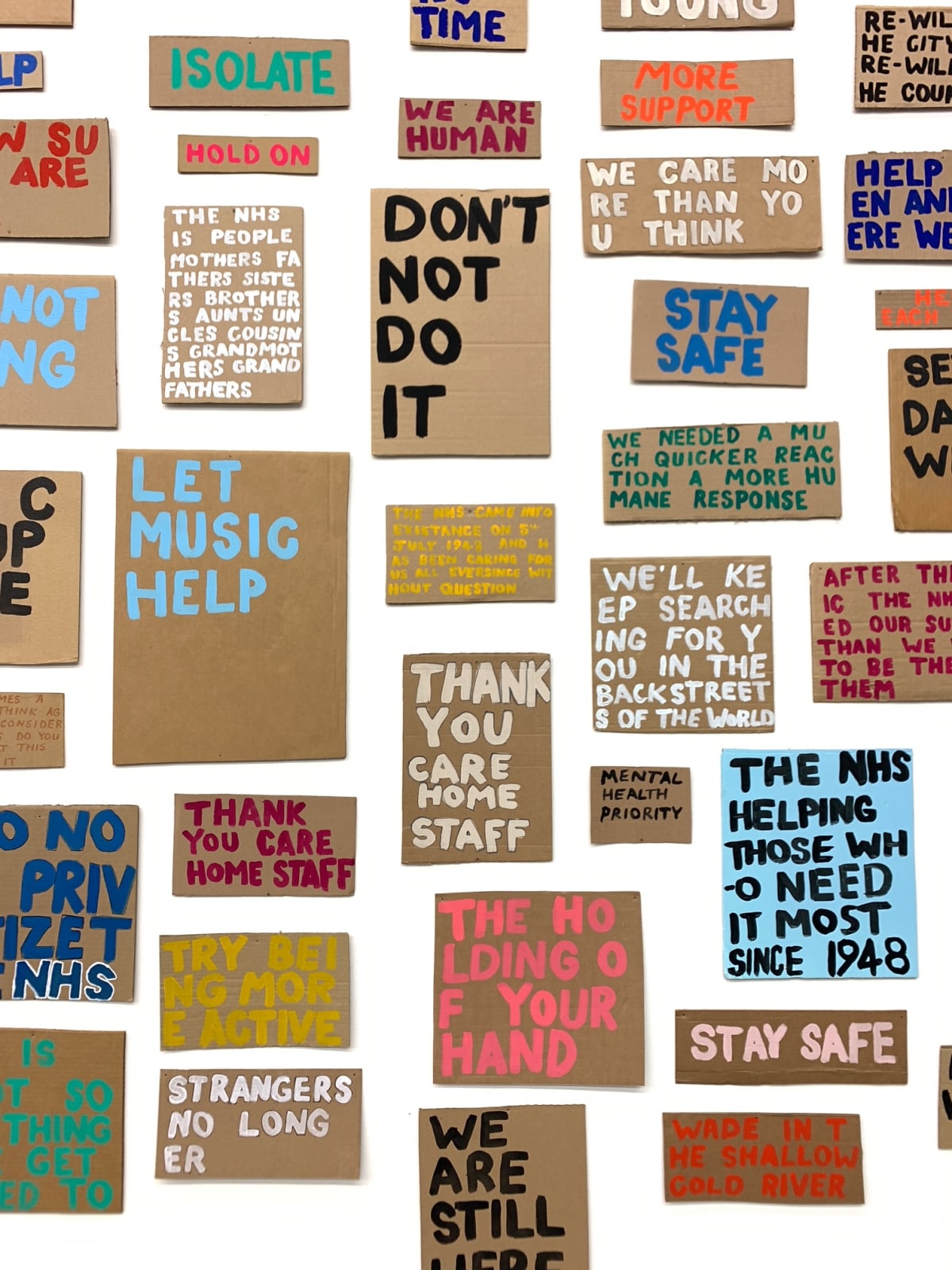 Peter Liversidge, Sign Paintings for The Mac, Belfast, 2020