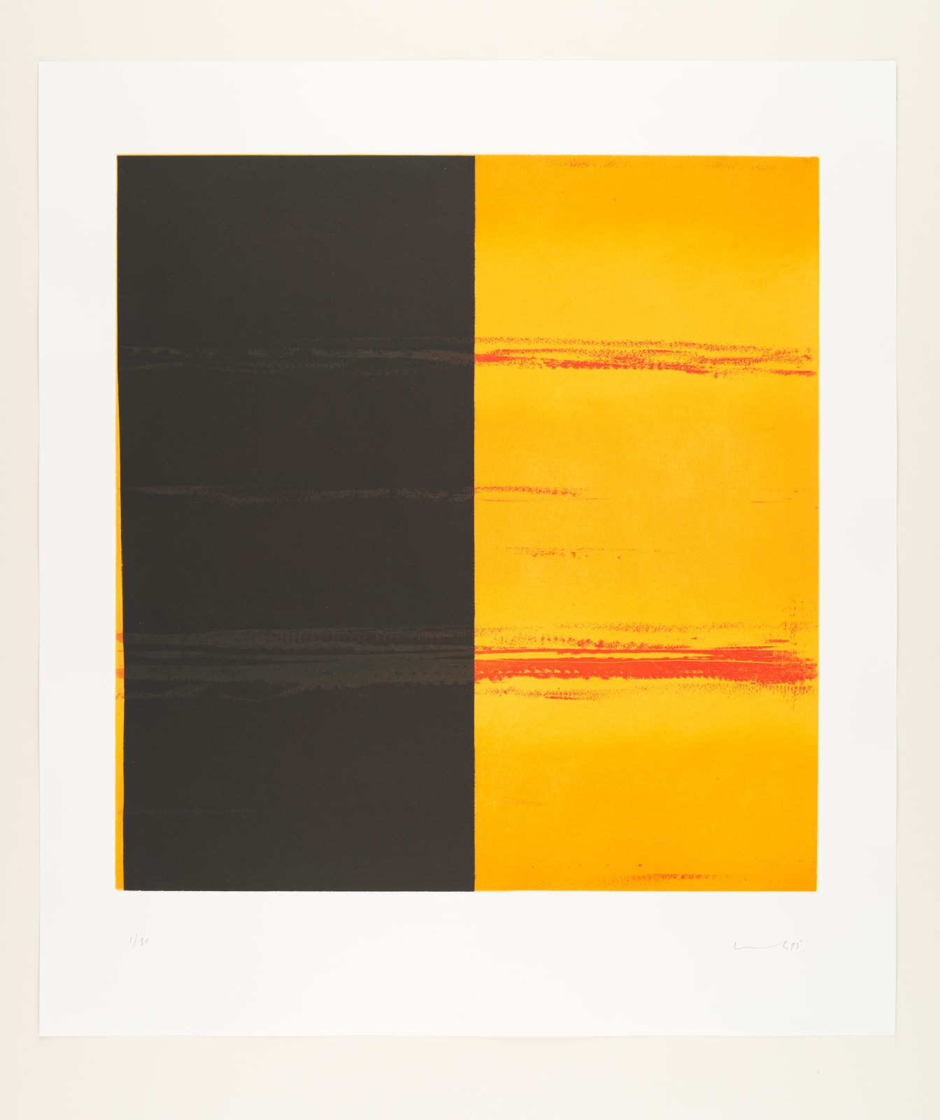 Callum Innes, Lamp Black Yellow Gold, 2025
