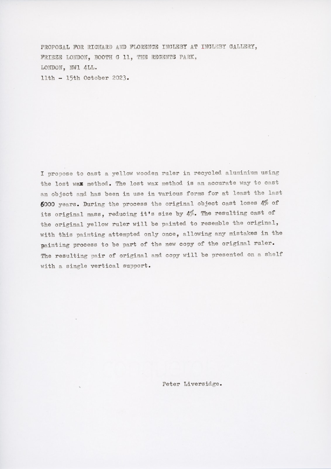 Peter Liversidge, Yellow Rulers, Part 1, 2022