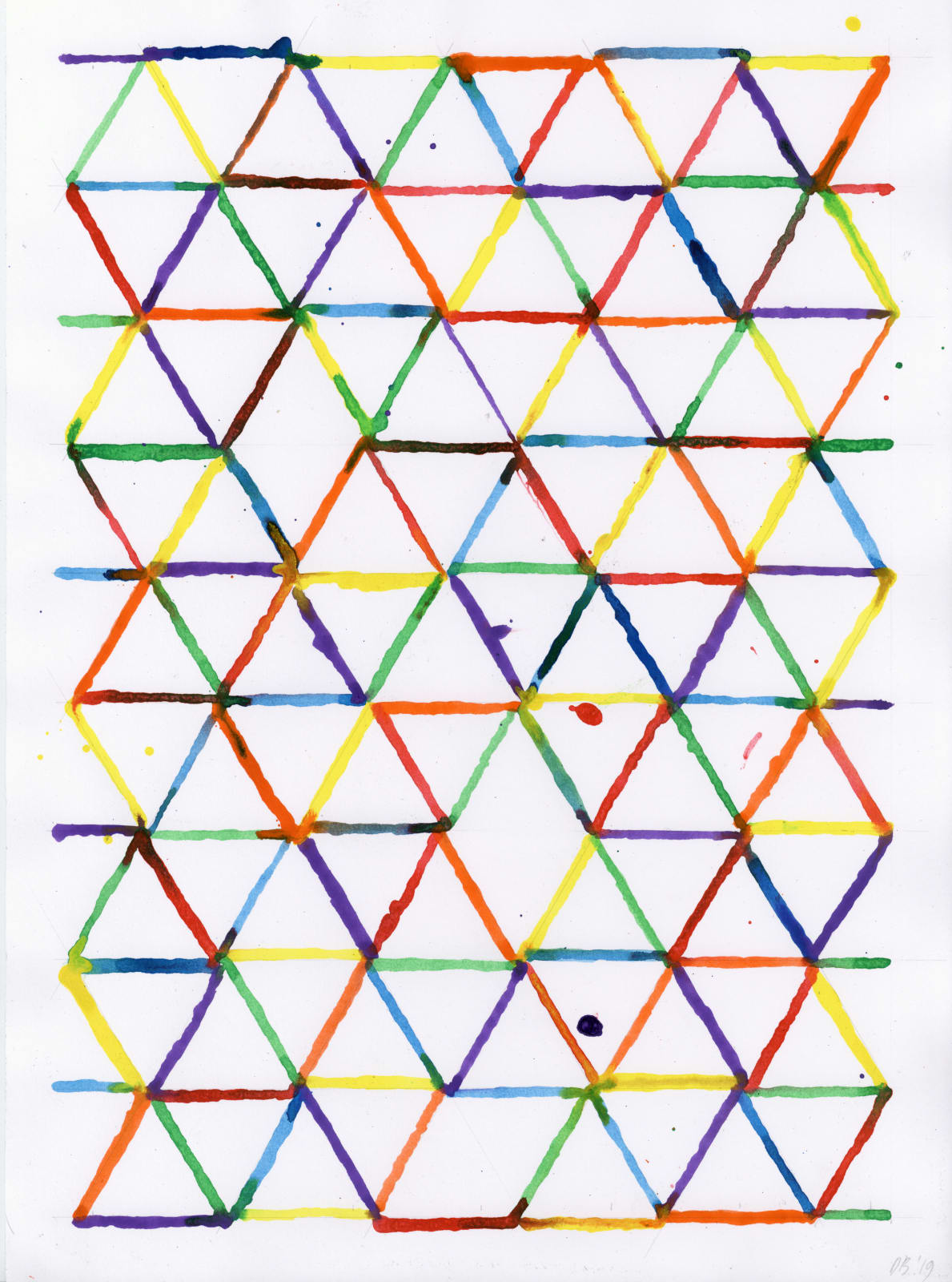 David Batchelor, Colour Triangle 06, 2019