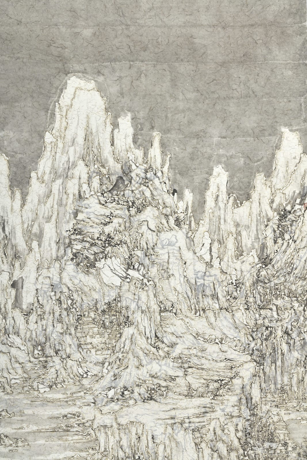 Wang Tiande 王天德, Fine Snow Entering the Woods 细雪入林图, 2019