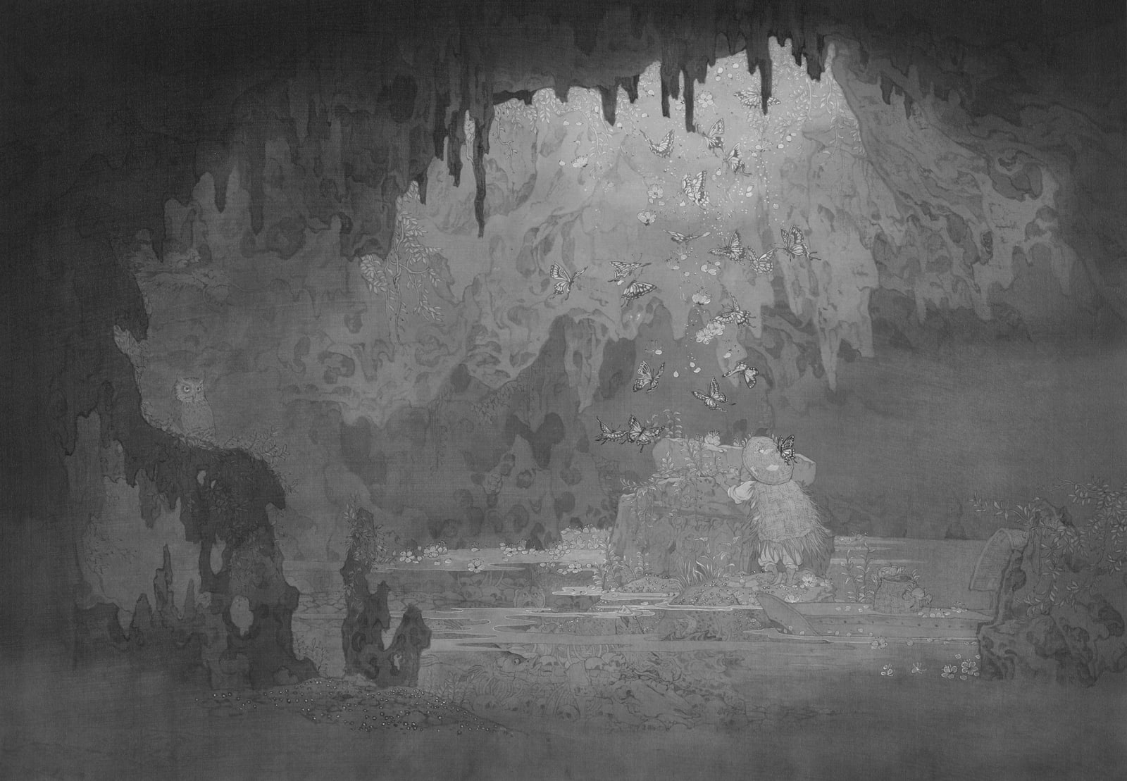 Bian Kai 边凯, Peach Blossom Spring: Arcadia as Unfinishable 未完成的桃花源, 2016