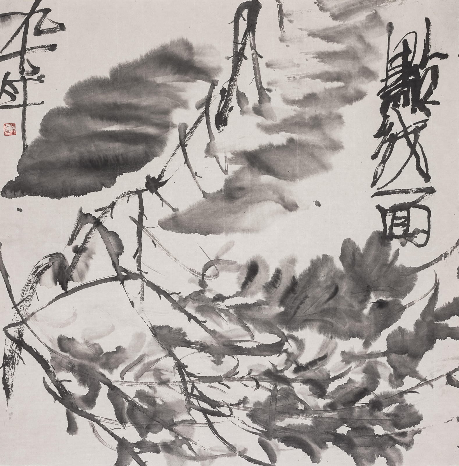 Li Jin 李津, Wild Cursive Series: Point, Line, and Plane 狂草系列：点线面, 1996