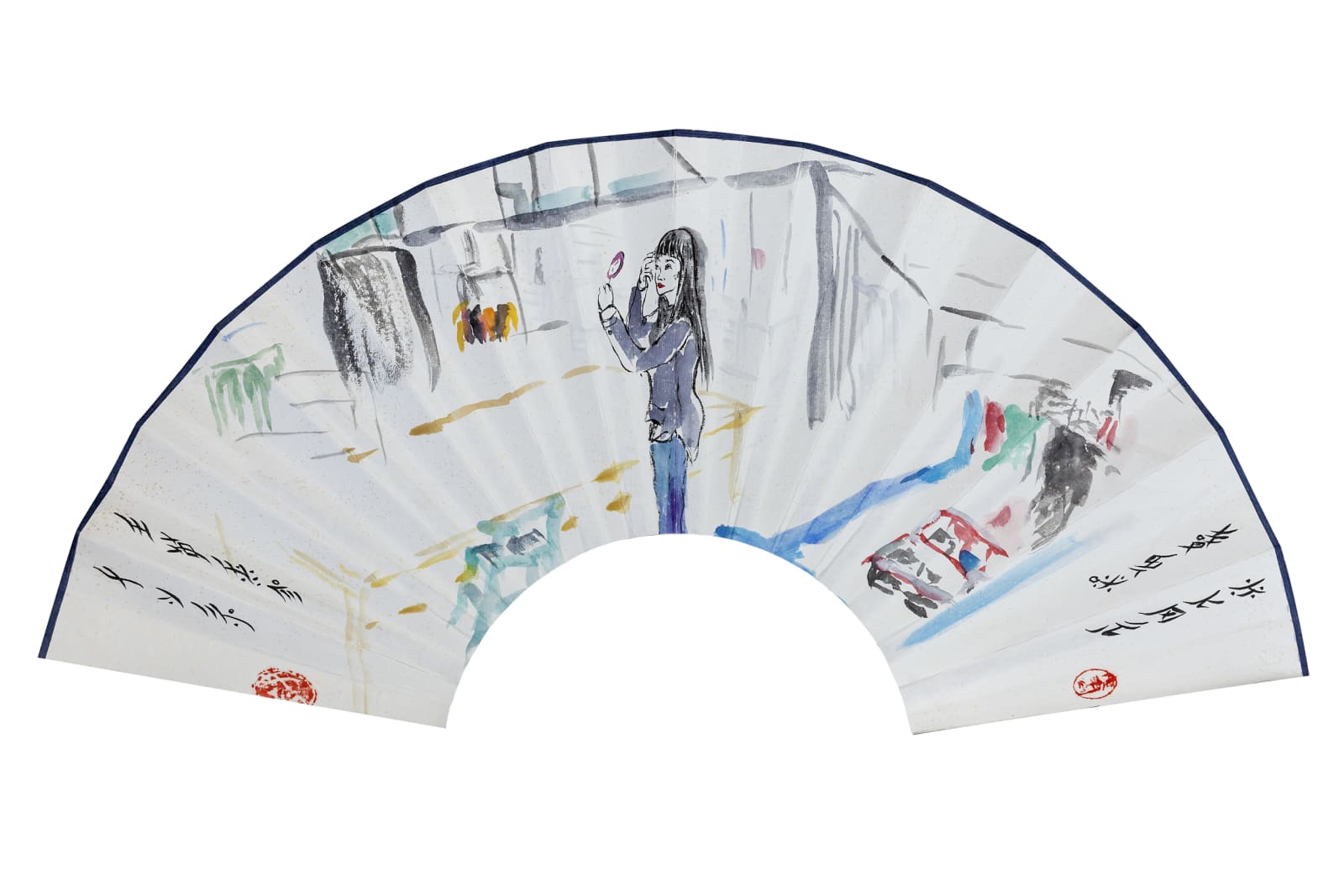 Tao Aimin 陶艾民, Secret fan: flourishing flowers 秘扇·繁花, 2019