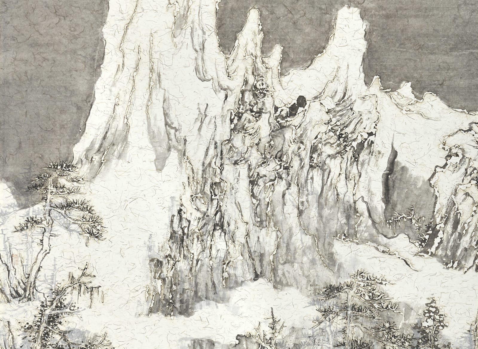 Wang Tiande 王天德, Thousand Layers of Snow by the Pine Trees 千雪傍松图, 2019