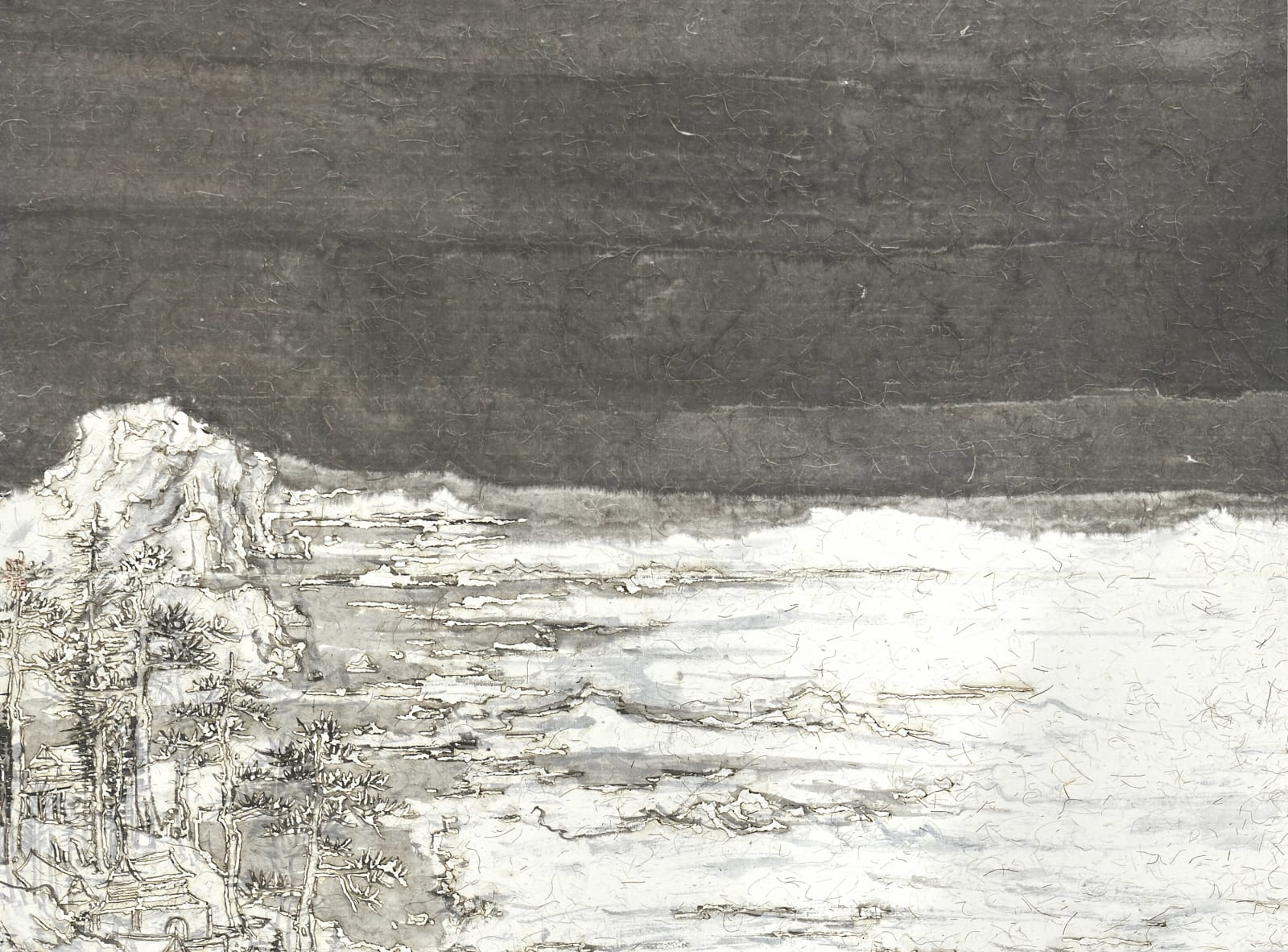 Wang Tiande 王天德, Reading the Stele down the Horizontal Mountains 平山读碑图, 2019