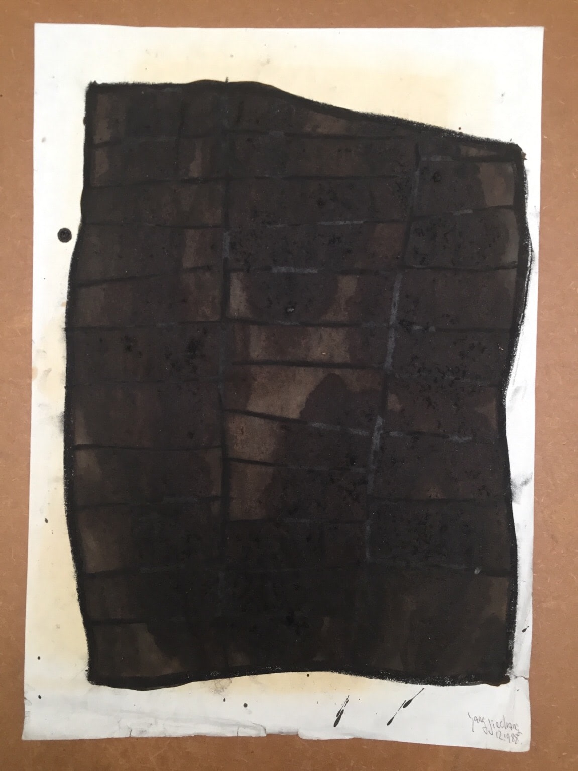Yang Jiechang 杨诘苍, Soy Sauce Paintings 10/14 酱油素描 10/14 , 1988