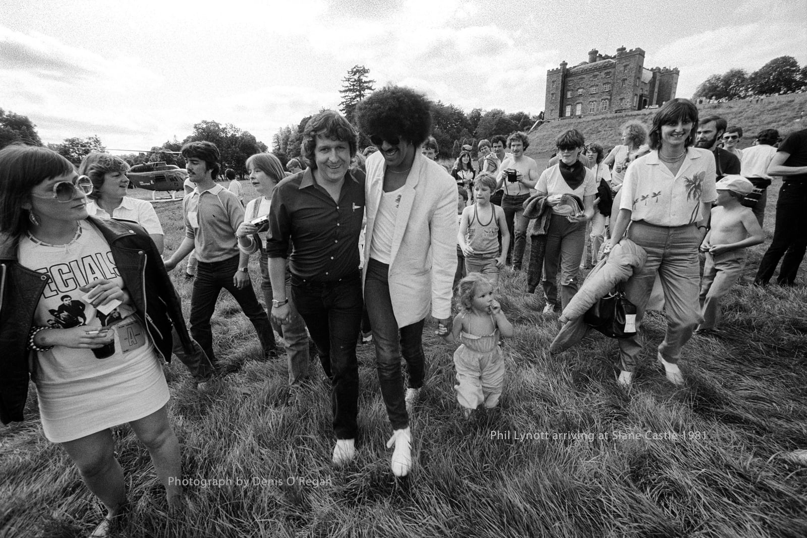 Phil Lynott Arriving, Slane Castle, 1981