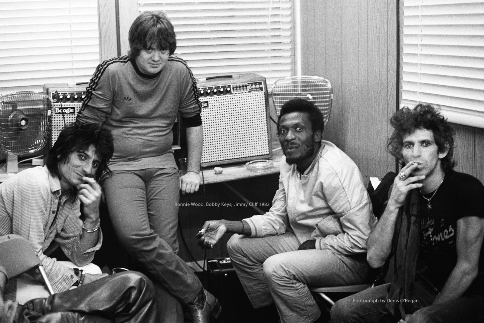 ROLLING STONES, Backstage with Jimmy Cliff, 1982