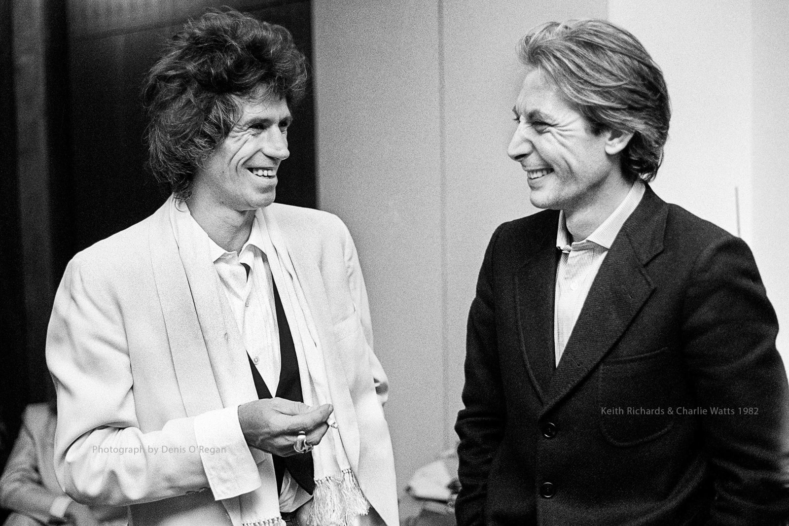 ROLLING STONES, Keith & Charlie backstage, 1982