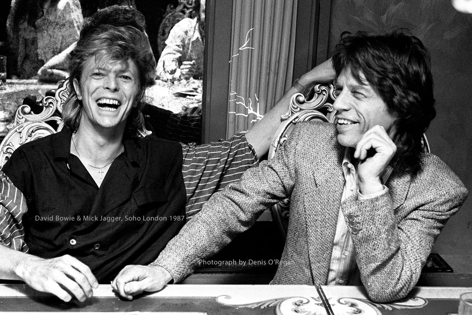 DAVID BOWIE, David Bowie & Mick Jagger London, 1987