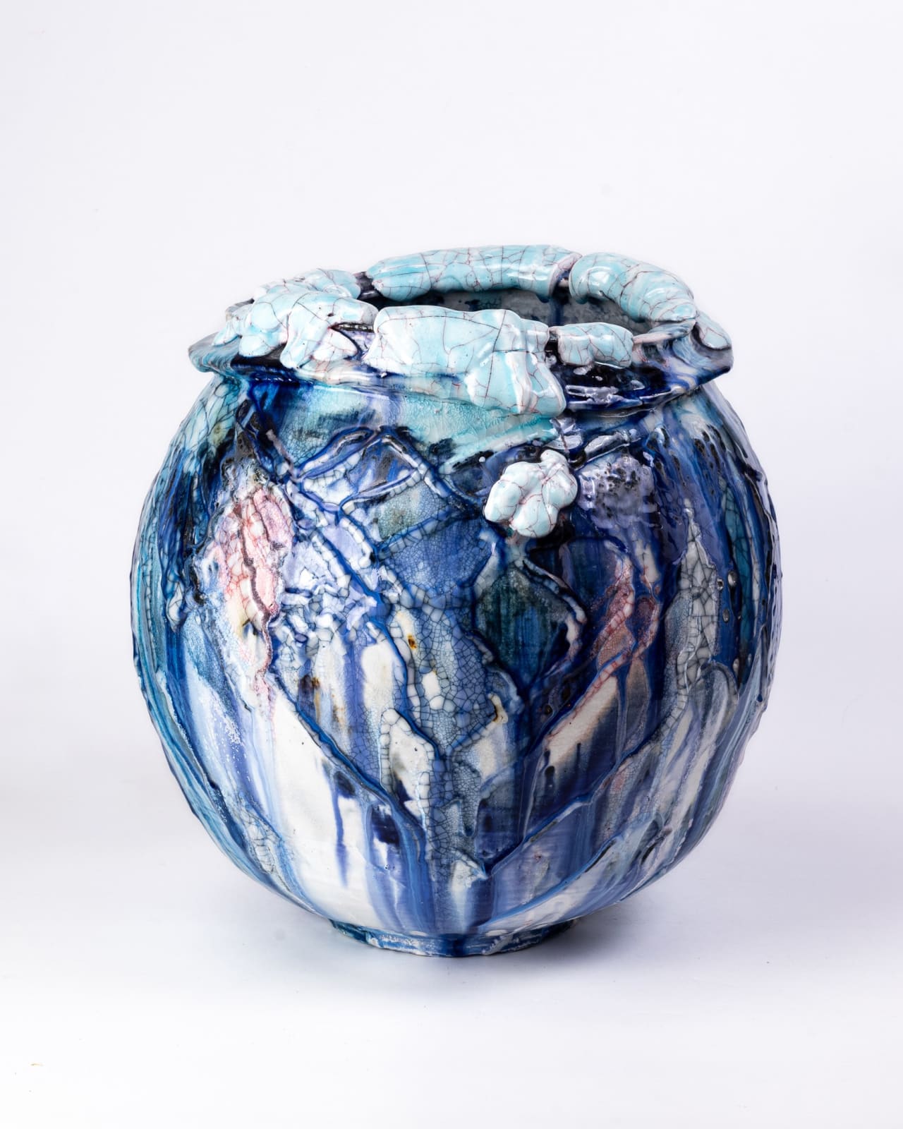 Kodai Ujiie, Ofukei Lacquer Jar - 漆貫入彩御深井大壺, 2023