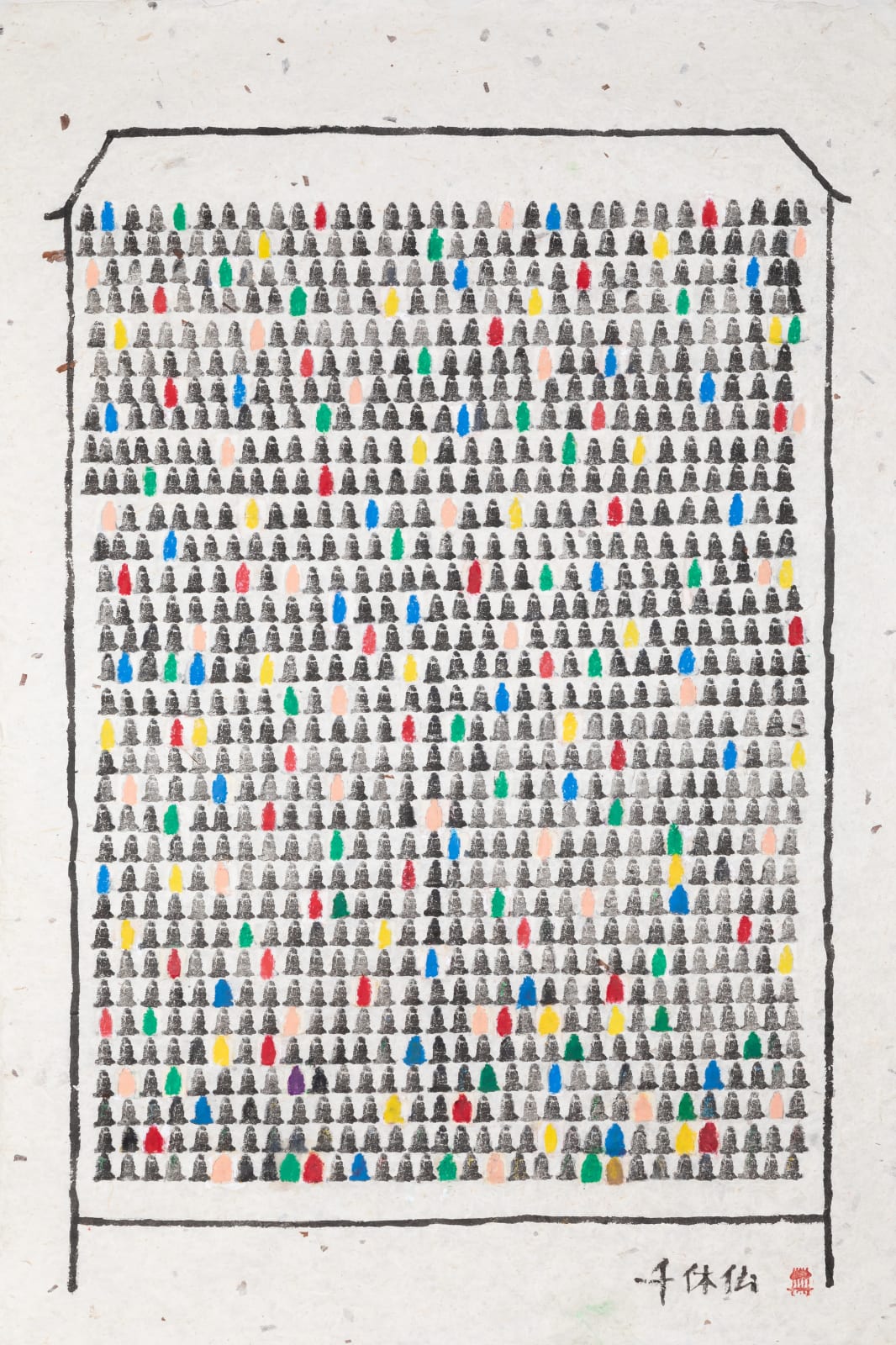 Keiji Ito, Thousand Corporeal Buddhas 千体仏画, 2024