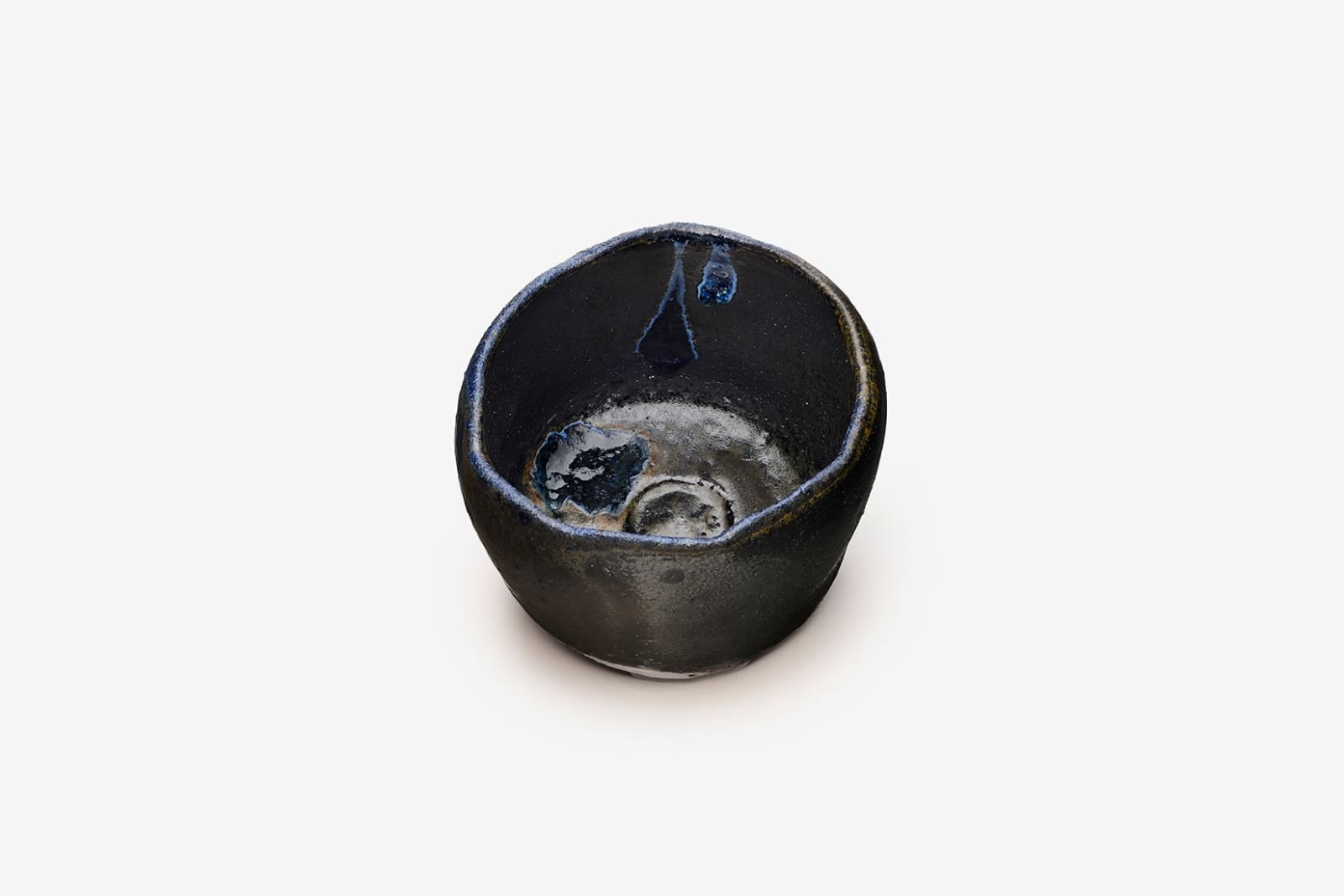 Hiroshi Goseki, Yohen Black Tea Bowl 蒼変黒茶盌, 2024